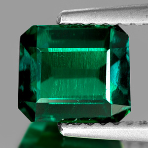 1.45 Ct. Clean Octagon Green Emerald Created Gem Russia
