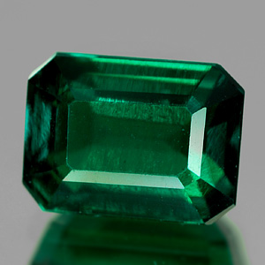 1.78 Ct. Clean Octagon Green Emerald Created Gem Russia