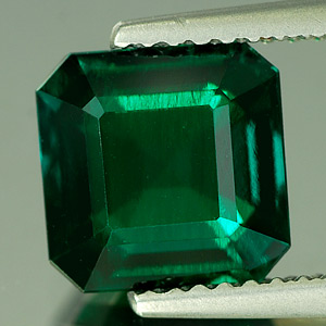 Unheated 2.15 Ct. VVS Green Emerald Created Gem Russia