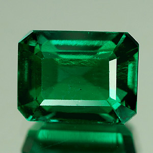 1.82 Ct. Clean Octagon Green Emerald Created Gem Russia