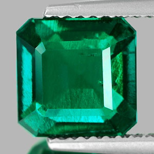 2.42 Ct. VVS Octagon Green Emerald Created Russia