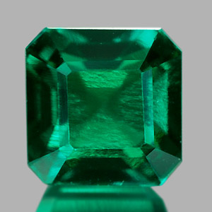 1.56 Ct. VVS Octagon Green Emerald Created Russia