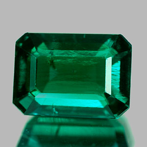 1.68 Ct. VVS Octagon Green Emerald Created Russia