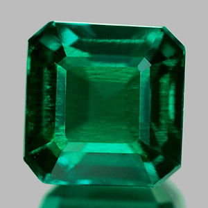 1.47 Ct. VVS Octagon Green Emerald Created Russia