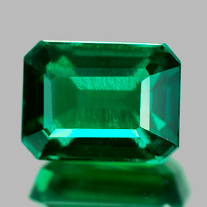 1.71 Ct. VVS Octagon Green Emerald Created Russia