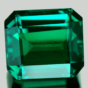 1.59 Ct. Vivid Green Emerald Created Octagon Shape Unheated