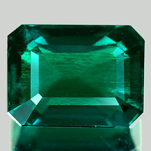 1.83 Ct. Vivid Green Emerald Created Octagon Shape Unheated
