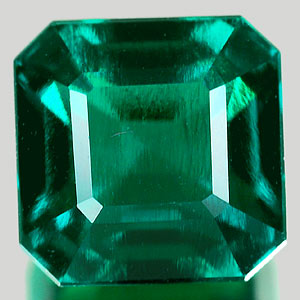 1.67 Ct. Vivid Green Emerald Created Octagon Shape Unheated