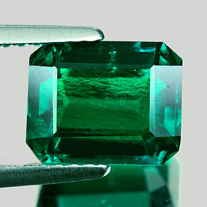 1.94 Ct. Vivid Octagon Shape Green Emerald Created Unheated