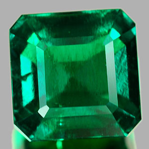 1.63 Ct. VVS Octagon Green Emerald Created Russia