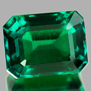 1.33 Ct. VVS Octagon Green Emerald Created Russia