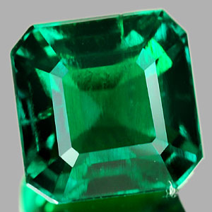 1.58 Ct. VVS Octagon Green Emerald Created Russia