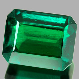 1.84 Ct. VVS Octagon Green Emerald Created Russia
