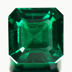 1.24 Ct. VVS Octagon Green Emerald Created Russia