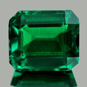 1.34 Ct. VVS Octagon Green Emerald Created Russia