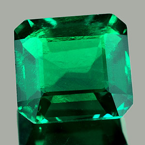 2.37 Ct. VVS Octagon Green Emerald Created Russia