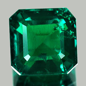 1.35 Ct. VVS Octagon Green Emerald Created Russia