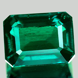 1.76 Ct. VVS Octagon Green Emerald Created Russia