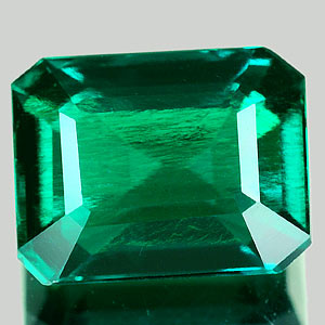 1.47 Ct. VVS Octagon Green Emerald Created Gem Russia