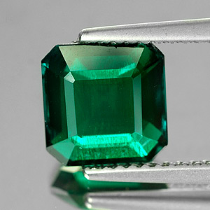 Unheated 2.09 Ct. VVS Green Emerald Created Russia