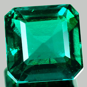 2.38 Ct. VVS Octagon Green Emerald Created Gem Russia