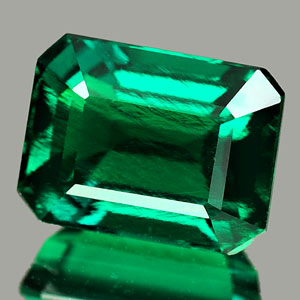 1.87 Ct. VVS Octagon Green Emerald Created Russia
