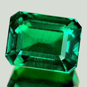 1.72 Ct. VVS Octagon Green Emerald Created Russia