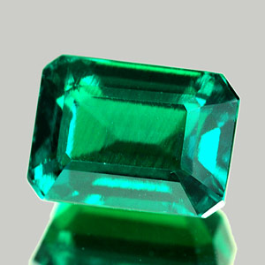 1.74 Ct. VVS Octagon Green Emerald Created Russia