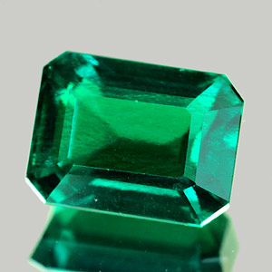 1.68 Ct. VVS Octagon Green Emerald Created Russia
