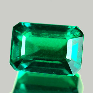 1.10 Ct. VVS Octagon Green Emerald Created Russia