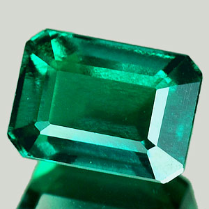 1.15 Ct. VVS Octagon Green Emerald Created Russia