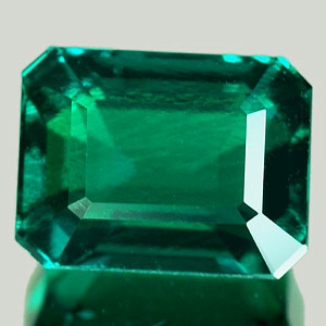 1.78 Ct. VVS Octagon Green Emerald Created Russia