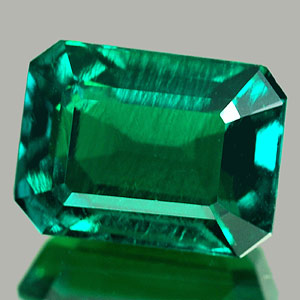 1.65 Ct. VVS Octagon Green Emerald Created Russia