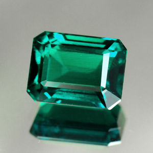 1.84 Ct. VVS Octagon Green Emerald Created Russia