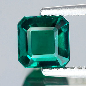 1.13 Ct. VVS Octagon Green Emerald Created Russia