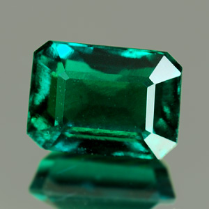 1.13 Ct. VVS Octagon Green Emerald Created Russia
