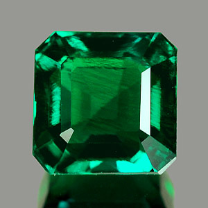 1.57 Ct. VVS Octagon Green Emerald Created Gem Russia