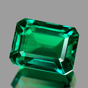 1.78 Ct. VVS Octagon Green Emerald Created Russia