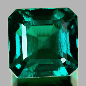 1.63 Ct. VVS Octagon Green Emerald Created Gem Russia