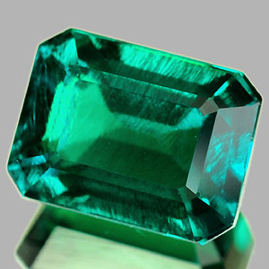 1.78 Ct. VVS Octagon Green Emerald Created Gem Russia