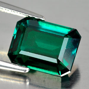 2.38 Ct. VVS Octagon Green Emerald Created Russia