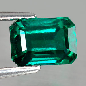1.20 Ct. VVS Octagon Green Emerald Created Russia