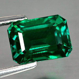 1.17 Ct. VVS Octagon Green Emerald Created Russia
