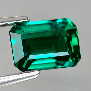 1.27 Ct. VVS Octagon Green Emerald Created Russia