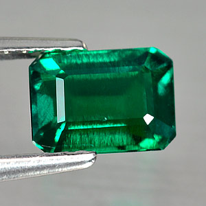 1.11 Ct. VVS Octagon Green Emerald Created Russia