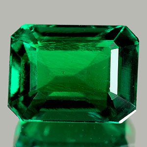 1.69 Ct. Octagon Cut Green Emerald Created Unheated