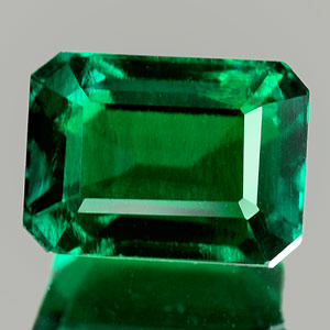 1.81 Ct. Octagon Cut Green Emerald Created Unheated