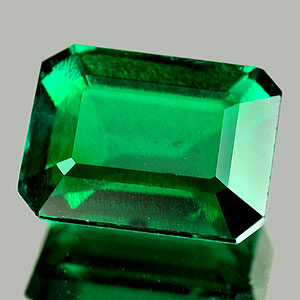 1.58 Ct. Octagon Green Emerald Created Unheated