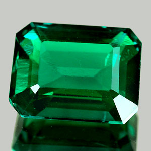 2.14 Ct. Alluring Octagon Cut Green Emerald Created Unheated