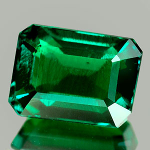 1.63 Ct. Beautiful Green Emerald Created Octagon Cut Unheated